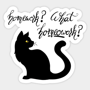 Cute and Funny Black Cat Pun Sticker